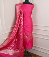 Silk Pink Unstitched Suit